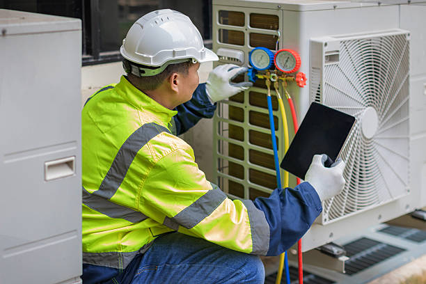 Professional Hvac technician working in Casar, NC